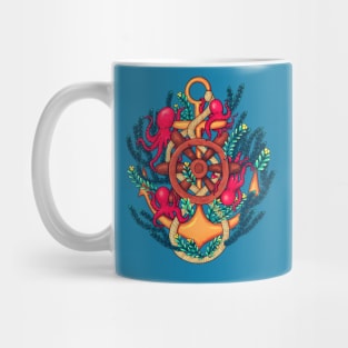 Anchor and octopuses Mug